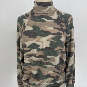 Maeve Camouflage Turtleneck Top for Women